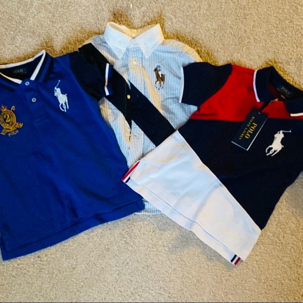 2t Ralph Lauren shirts (blue short sleeve 3t)